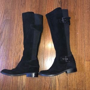 Genuine suede tall boots size 6.5